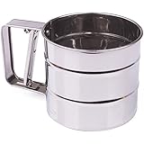 MyLifeUNIT One-Handed Flour Sifter, Stainless Steel Flour Icing Sugar Sifter