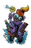 Crazy Demented Taboo Tiki Dr with Rum and Tiki Cup Sticker ~ Mr. G.
