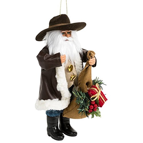 Santa’s Workshop Moldable Santa Ornament – 9″ Cowboy Delivery Santa’s Workshop Moldable Santa Ornament – 9″ Cowboy Delivery