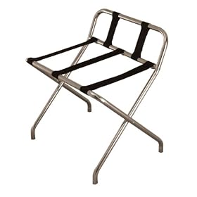 <b>Winsome Wood Luggage Rack, Black with Chrome</b>