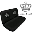 Crown Gem Crystal Studded Rhinestone Bling Car Truck SUV Rear Bench Seat Cover
