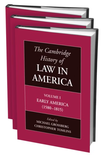 The Cambridge History of Law in America 3 volume set (The Cambridge History of Law in America)