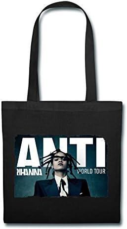 Rihanna Anti World Tour 2016 Canvas Cotton Tote Bag Shoulder Bag Black