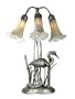 Dale Tiffany TA70047 Florence Lily Accent Lamp, Antique Pewter and Glass Shade