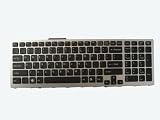 L.F. New Black Backlit keyboard with Silver Frame for Sony VAIO VPC-F121FX VPCF121FX VPC-F119FX VPCF119FX VPC-F119GX VPCF119GX VPC-F119GX VPCF119HX VPC-F11AFX VPCF11AFX VPC-F11BFX VPCF11BFX VPC-F11CGX VPCF11CGX VPC-F11DGX VPCF11DGX VPC-F11EGX VPCF11EGX VPC-F11FGX VPCF11FGX VPC-F11GGX VPCF11GGX VPC-F11JFX VPCF11JFX VPC-F11KFX VPCF11KFX VPC-F11KFX/H VPCF11KFX/H VPC-F11LFX VPCF11LFX VPC-F11LFX/H VPCF11LFX/H VPC-F11M1EH VPCF11M1EH Laptop / Notebook US Layout