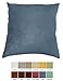 DreamHome - Solid Faux Suede Decorative Pillow Cover/Sham, (26x26, Cloud)