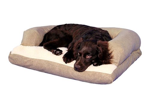 Caddis Beasley's Couch Dog Bed PolySuede Tan Small 20
