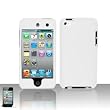 Premium Rubberized Snap-on Hard Crystal Front and Rear Case Cover for Apple iPod Touch 4G, 4th Generation, 4th Gen - white compatible with 8GB / 32GB / 64GB
