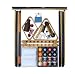 Billiard Pool Table Accessory Kit W Traditional Style Balls Oak Finish Billiard Pool Table Accessory Kit W Traditional Style Balls Oak Finish