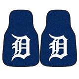 MLB Detroit Tiger 2 Piece Carpet Car Mat Set