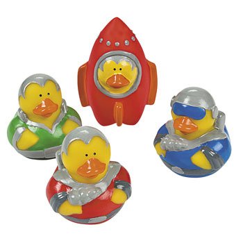 12 ct - Outer Space Astronaut Explorer Rubber Ducks