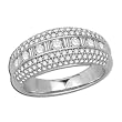 14K White Gold Diamond Ring/Band - 1.00 Ct.