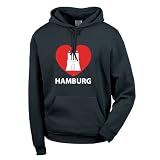 Hamburg Wappen (Herz) - Kapuzenpullover