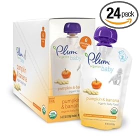Plum Organics Baby Food, Pumpkin & Banana, 4.22-Ounce Pouches (Pack of 24)