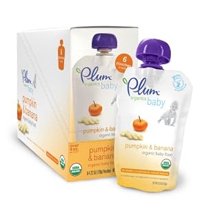Plum Organics Baby Food, Pumpkin & Banana, 4.22-Ounce Pouches (Pack of 24)