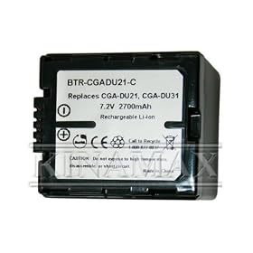 Kinamax BTR-CGADU21-C 2700mAh CGA-DU21 Replacement Battery for Panasonic