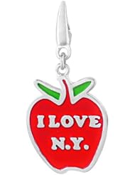 Sterling Silver I LOVE NEW YORK APPLE Charm
