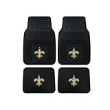 A Set of 4 NFL Universal Fit Front and Rear All-Weather Floor Mats - New Orleans... by Fan Mats