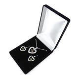 NFL Jacksonville Jaguars Reversible Crystal Heart Pendant and Earrings in Satin Box