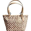 AUTHENTIC COACH LEAH OP ART COATED CANVAS TOP HANDLE XSMALL POUCH TOTE 42419