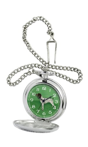 American Kennel Club Men's D1604 German Shorthaired Pointer Pocket Watch with Chain