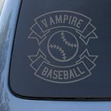 VAMPIRE BASEBALL - Twilight - Vinyl Decal Sticker #1475 | Vinyl Color: Silver