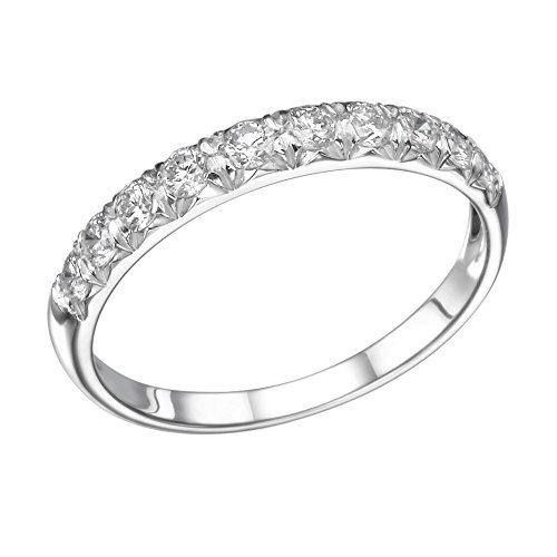 1/2 cttw IGI Certified Diamond Wedding Band in 14k White Gold (1/2 cttw, L-M Color, I1-I2 Clarity)