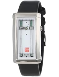 Bulova Womens 96L63 Frank Lloyd Wright Willits Leather Strap Watch