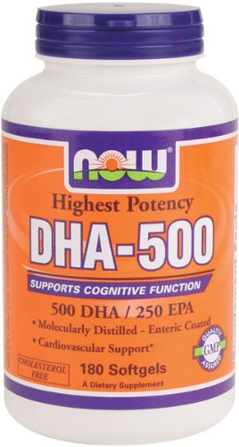 NOW Foods DHA-500, 180 Softgels