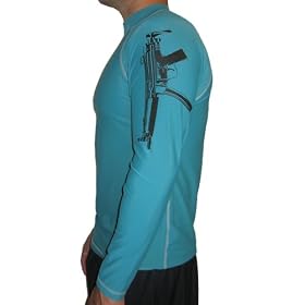 After Party Mens Big Guns Long Sleeve Surf Rashguard with UV Protection