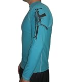 After Party Mens Big Guns Long Sleeve Surf Rashguard with UV Protection