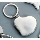 Our silverplate Heart Locket Key Chain - 1.5x1.5