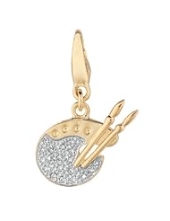 Gold over silver 0.09ct TDW Diamond Artists Pallet (Charm)