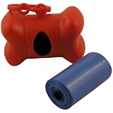 Bags on Board Bone Dispenser with 30 Refill Bags, Red