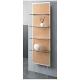 Peter Pepper EnvisionÂ® 76' H Floor Standing Panel with Four Glass Shelves PDQ-SF2476