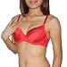Womens Sexy Perfectly Fit Padded Underwired Soft Cup Bra / Underwear - Red (Size: US:34B UK:34C EU:75C)