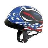 GMax GM 15X Half-Face Motorcycle Helmet X-Large Flat Black/Patriot