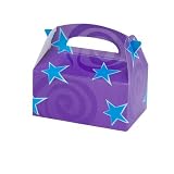 Purple with Blue Stars Empty Favor Boxes (4) Party Supplies