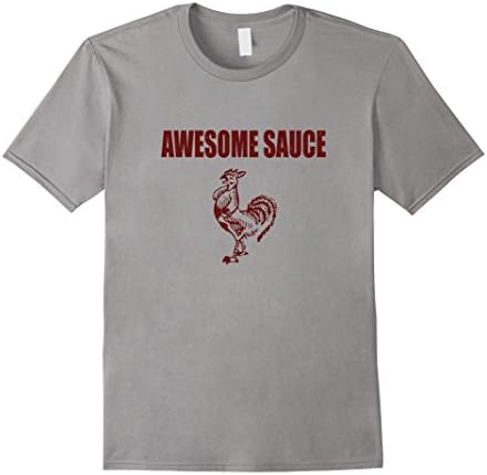 Men's Awesome Sauce Rooster T-Shirt Large Slate