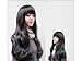 New Fashion Stylish Lady Long Black Cosplay Girl Women's Full Wavy Wigs