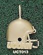 Univ Of Connecticut 3/16" Uconn Helmet Charm/Pendant -14K/10K, Stainless Steel or Gold Plated