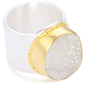 Heather Benjamin Sea Adventure Brazilian Drusey Wave Ring, Si