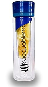 Fruit Infused Water Bottle By Acquablend - Create Your Own Naturally Infused Flavored Vitamin Water - BPA Free Environmentally Safe - Start Your Healthier Lifestyle Today - 100% Money Back Guarantee.