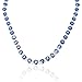 Diamond and Ceylon Blue Sapphire 18k White Gold Necklace
