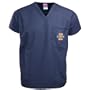 Illinois Fighting Illini Navy Blue Scrub Top
