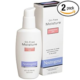 Neutrogena Oil Free Moisture for Combination Skin, 4-Ounce Pump Bottles (Pack of 2)