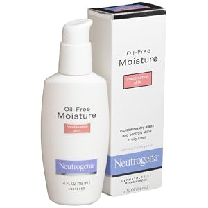 Neutrogena Oil Free Moisture for Combination Skin, 4-Ounce Pump Bottles (Pack of 2)