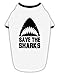 TooLoud Save The Sharks Cotton Dog Shirt White with Black XL