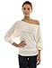 PattyBoutik Women's on / off one shoulder Semi-sheer Sweater