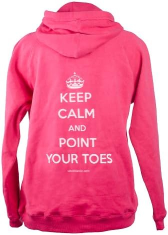 Covet Dance Clothing - Keep Calm and Point Your Toes Hoodie (X-Large, Pink)